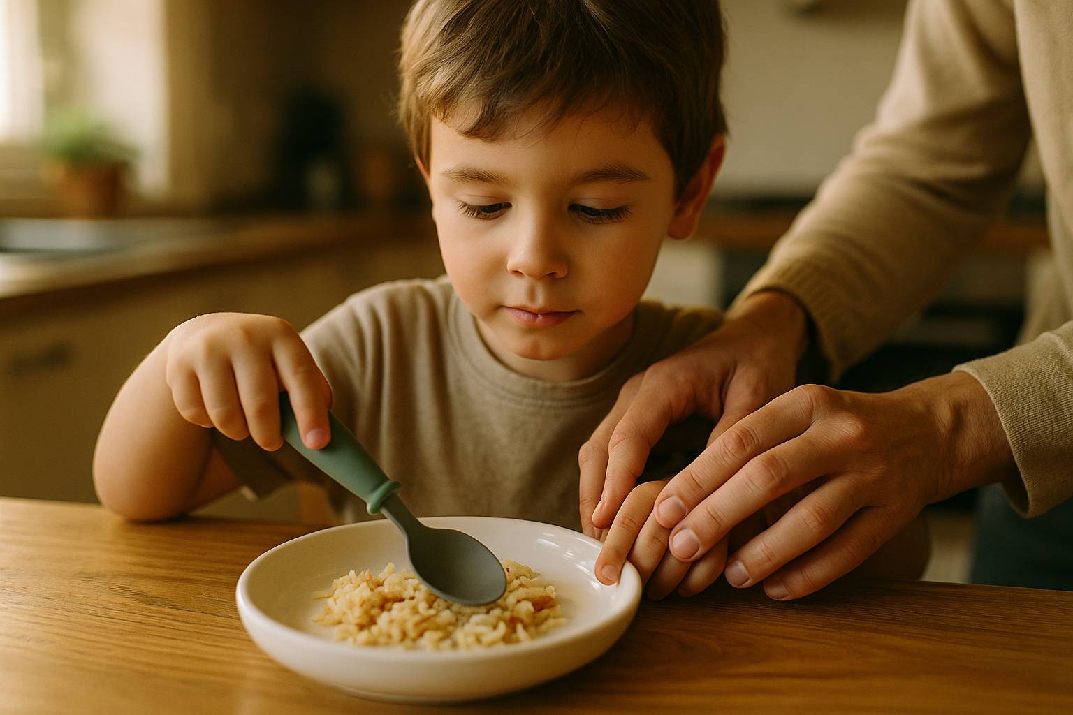 Cómo elegir cubiertos para niños con dificultades motoras finas